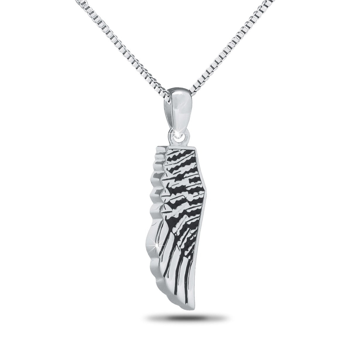 Silver Angel's Wing Keepsake Urn
